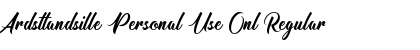 Download Ardsttandsille Personal Use Onl Regular Font Title Preview