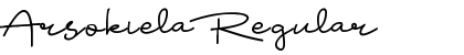 Download Arsokiela Regular Font Title Preview