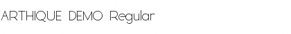 Download ARTHIQUE DEMO Regular Font Title Preview