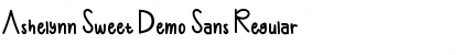 Download Ashelynn Sweet Demo Sans Regular Font Title Preview