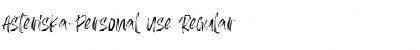 Download Asteriska-Personal Use Regular Font Title Preview