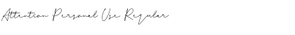 Download Attention Personal Use Regular Font Title Preview