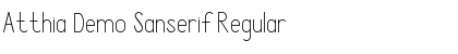 Download Atthia Demo Sanserif Regular Font Title Preview