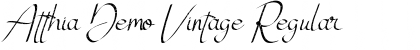 Download Atthia Demo Vintage Regular Font Title Preview