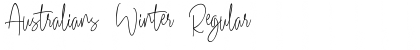 Download Australians Winter Regular Font Title Preview