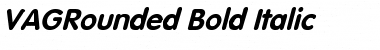 Download VAGRounded-Bold Italic Regular Font