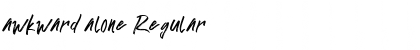 Download awkward alone Regular Font Title Preview