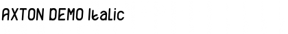 Download AXTON DEMO Italic Font Title Preview