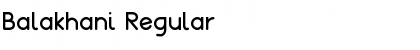 Download Balakhani Regular Font Title Preview