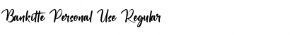 Download Bankitte Personal Use Regular Font Title Preview