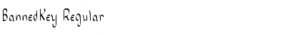 Download BannedKey Regular Font Title Preview