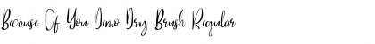 Download Because Of You Demo Dry Brush Regular Font Title Preview