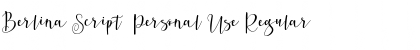 Download Berlina Script  Personal Use Regular Font Title Preview