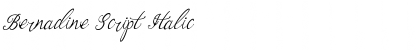 Download Bernadine Script Italic Font Title Preview