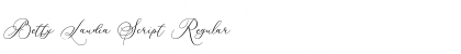 Download Betty Laudia Script Regular Font Title Preview