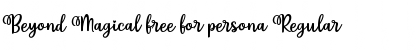 Download Beyond Magical free for persona Regular Font Title Preview