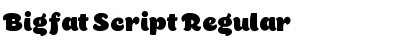 Bigfat Script Regular Font Title Preview
