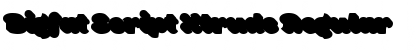 Bigfat Script Xtrude Regular Font Title Preview