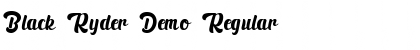 Download Black Ryder Demo Regular Font Title Preview