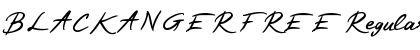 Download BLACKANGER FREE Regular Font Title Preview