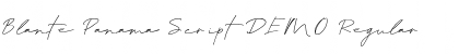 Download Blante Panama Script DEMO Regular Font Title Preview