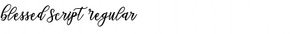 Download Blessed Script Regular Font Title Preview
