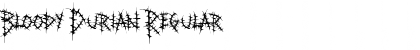 Download Bloody Durian Regular Font Title Preview