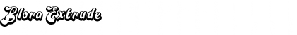 Download Blora Extrude Font Title Preview