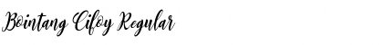 Download Bointang Cifoy Regular Font Title Preview