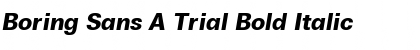Download Boring Sans A Trial Bold Italic Font Title Preview