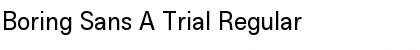 Download Boring Sans A Trial Regular Font Title Preview