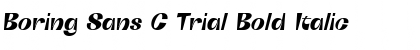 Download Boring Sans C Trial Bold Italic Font Title Preview