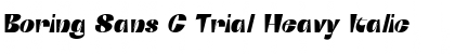 Download Boring Sans C Trial Heavy Italic Font Title Preview