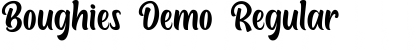 Download Boughies Demo Regular Font Title Preview
