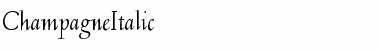 Download ChampagneItalic Regular Font Title Preview