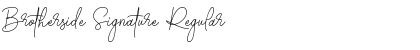 Download Brotherside Signature Regular Font Title Preview