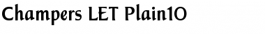Download Champers LET Plain Font Title Preview
