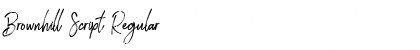 Download Brownhill Script Regular Font Title Preview