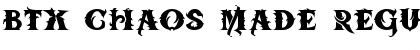 Download BTX-Chaos-Made Regular Font Title Preview