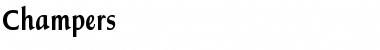Download Champers Regular Font Title Preview