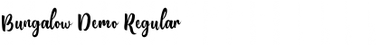 Download Bungalow Demo Regular Font Title Preview