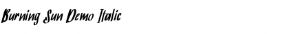 Download Burning Sun Demo Italic Font Title Preview