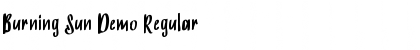Download Burning Sun Demo Regular Font Title Preview