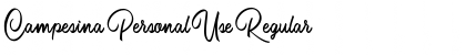 Download Campesina Personal Use Regular Font Title Preview