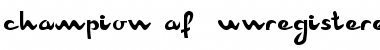 Download Champion AF (unregistered) Regular Font Title Preview