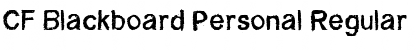 Download CF Blackboard Personal Regular Font Title Preview