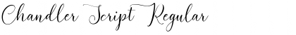 Download Chandler Script Regular Font Title Preview