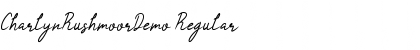 Download CharlynRushmoorDemo Regular Font Title Preview