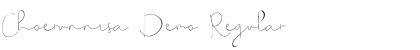 Download Choerunnisa Demo Regular Font Title Preview