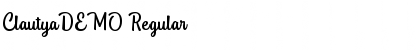 Download ClautyaDEMO Regular Font Title Preview